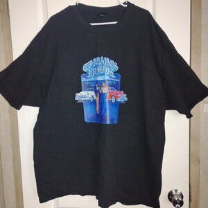 Vintage 1980's "Chicanos Unidos" iron on short sleeve heavy duty T-shirt. Black
